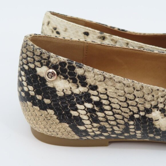 GUESS 8 M Erica Faux Leather Snakeskin Snake Python Pointed Toe Flats Shoes NEW - Picture 9 of 13